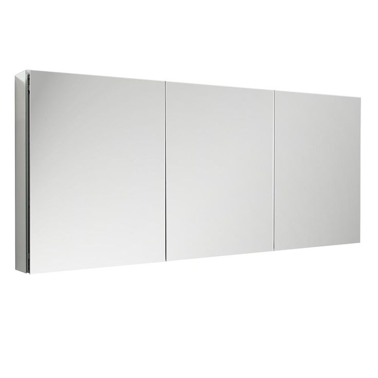 59 in. W x 36 in. H x 5 in. D Frameless Recessed or Surface-Mounted Bathroom Medicine Cabinet