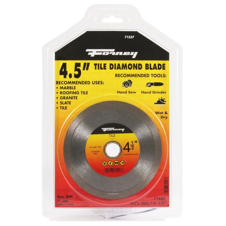 Forney 4-1/2 in. Continuous Rim Diamond Tile-Cutting Blade