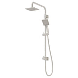 1-spray 6 in. Dual Shower Head and Handheld Shower Head in Satin Nickel