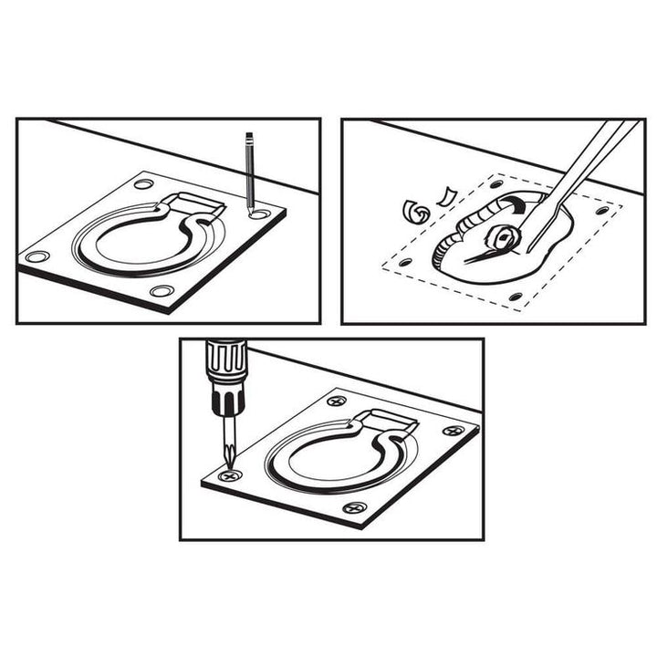 Everbilt 3 in. x 3-1/2 in. Zinc-Plated Trap Door Ring