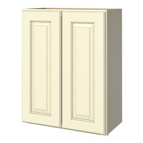 allen + roth Annscroft 24-in W x 36.125-in H x 12-in D Hazelnut Maple Door Wall Semi-Custom Cabinet