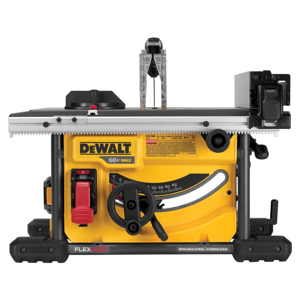 FLEXVOLT 60-Volt MAX Lithium-Ion Cordless Brushless 8-1/4 in. Table Saw Kit with Battery 2Ah, Charger and Bonus Battery - Super Arbor