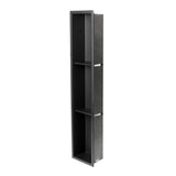 Matte Black 8 in. x 36 in. Stainless Steel Niche - Super Arbor