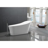 Maple 5.58 ft. Acrylic Flatbottom Non-Whirlpool Bathtub in White - Super Arbor