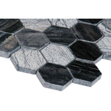 MSI Henley Hexagon 12 in. x 12 in. x 10 mm Textured Marble Mesh-Mounted Mosaic Tile (10 sq. ft. / case)
