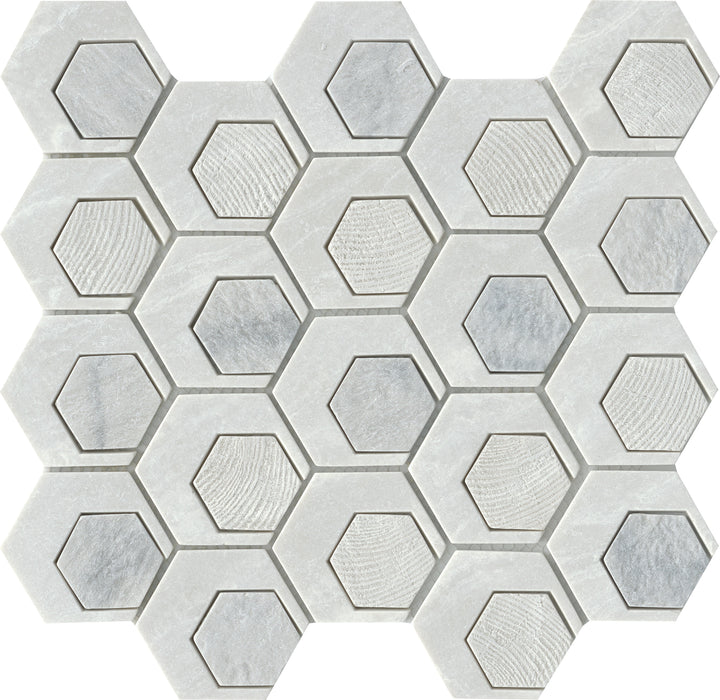 Emser Catalyst Hydrogen Concrete Border Mosaic Tile, 10-Pack (13-in x 14-in)