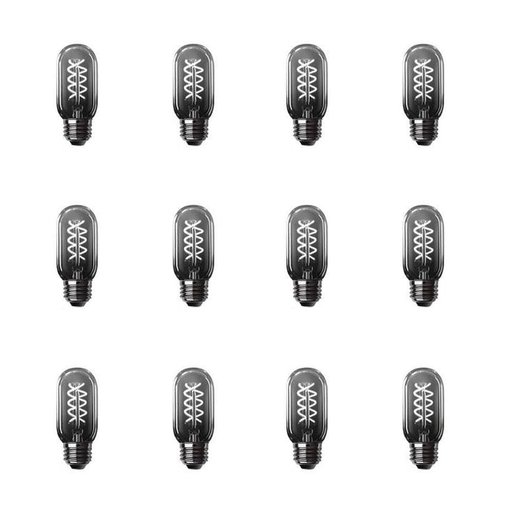 Feit Electric 25-Watt Equivalent T14 Dimmable LED Smoke Glass Vintage Edison Light Bulb with Spiral Filament Daylight (12-Pack)