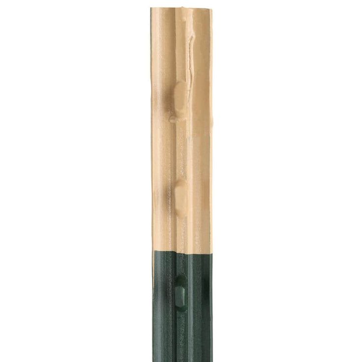 Everbilt 1-3/4 in. x 3-1/2 in. x 8 ft. Green Steel Fence T-Post with Anchor Plate