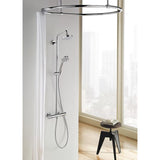 4-spray 5.375 in. Dual Shower Head and Handheld Shower Head in Chrome