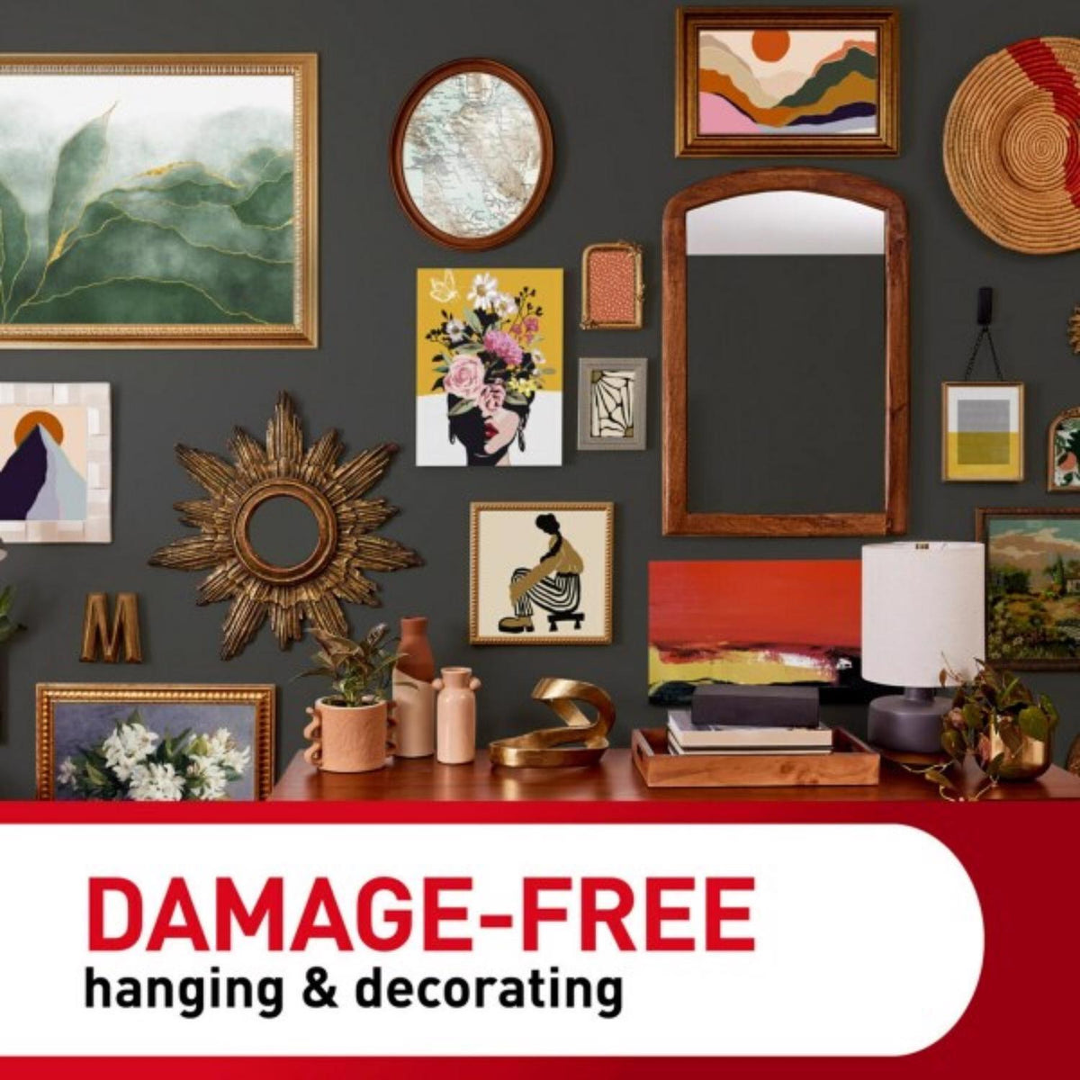 3M Command Black Large Picture Hanging Strips, 16 lb Capacity, 4 Pack