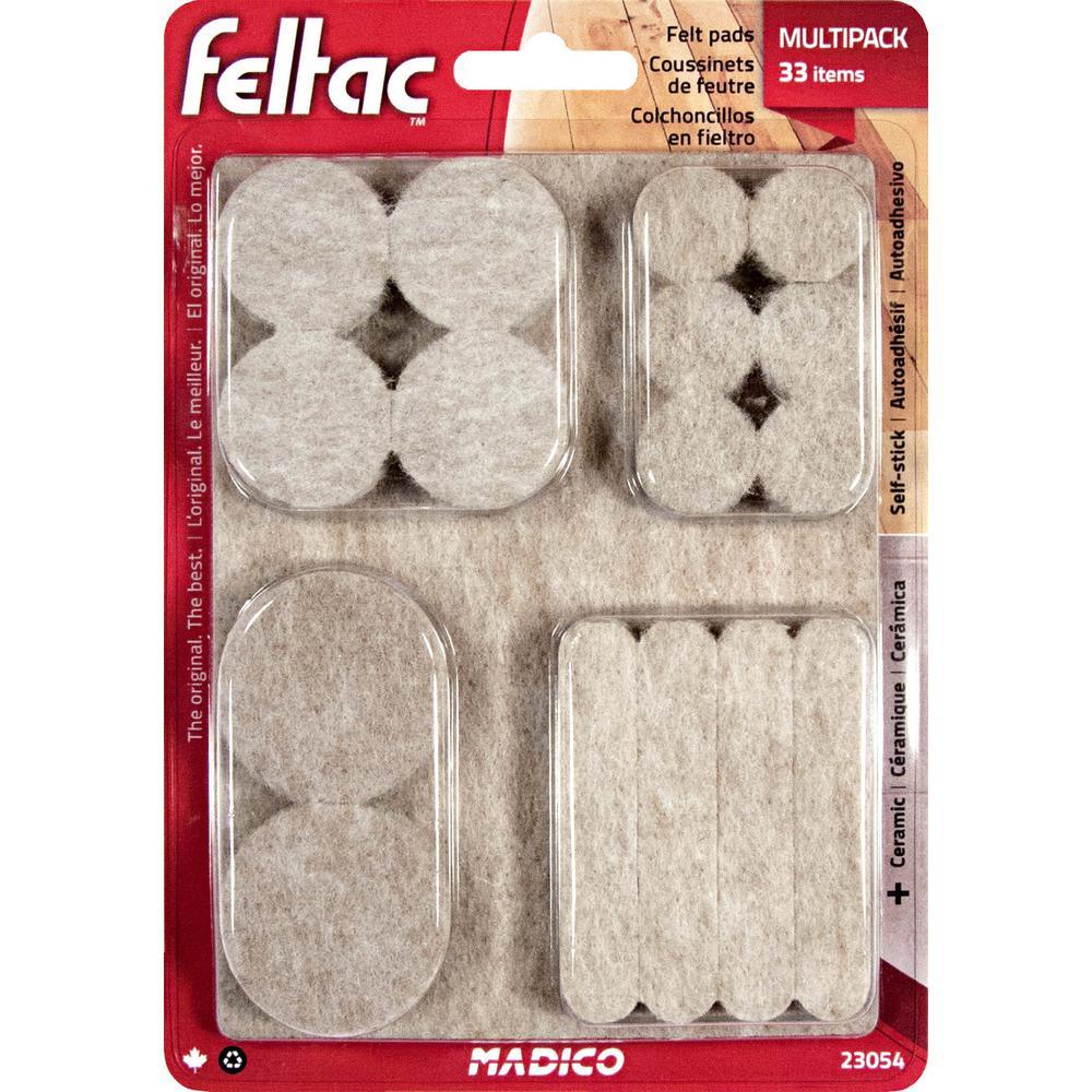 Assorted Self-adhesive Felt Pads (33-Multipack) - Super Arbor