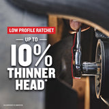 Craftsman Low Profile 1/2 in. Drive Bi-Material Ratchet, 72 Teeth