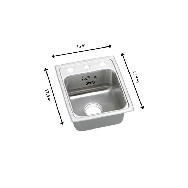 Lustertone Drop-In Stainless Steel 15 in. 3-Hole Single Bowl Bar Sink in Lustrous Highlighted Satin
