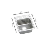 Lustertone Drop-In Stainless Steel 15 in. 3-Hole Single Bowl Bar Sink in Lustrous Highlighted Satin