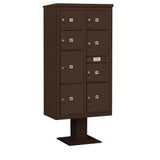3400 Horizontal Series 8-Parcel Locker Pedestal Mount Mailbox - Super Arbor