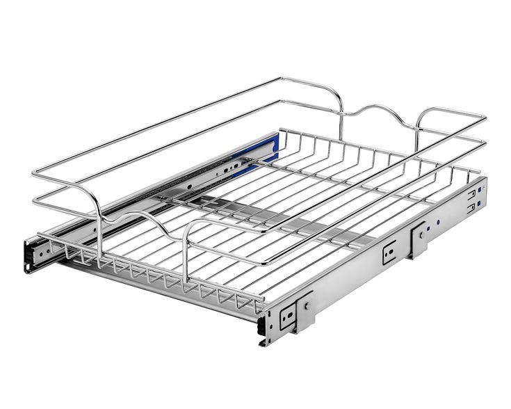 Rev-A-Shelf 14.5-in W x 6-in H 1-Tier Pull Out Metal Basket