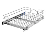 Rev-A-Shelf 14.5-in W x 6-in H 1-Tier Pull Out Metal Basket