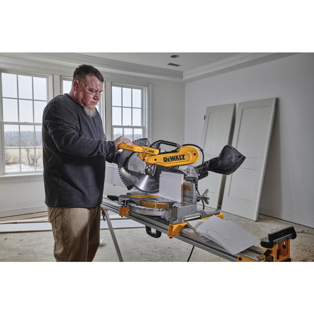 15 Amp Corded 12 in. Double-Bevel Compound Miter Saw with Cutline LED - Super Arbor