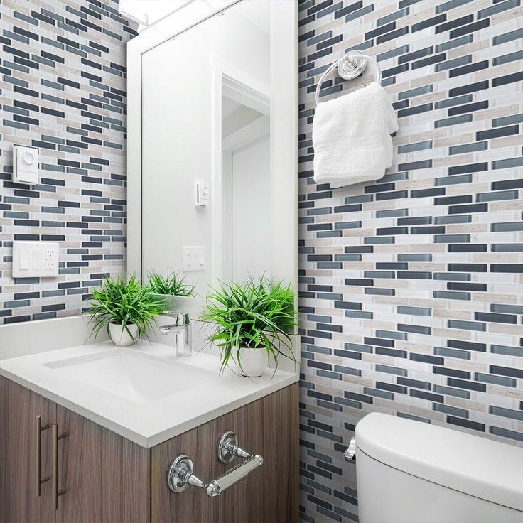 Jeffrey Court Dolphin Tail Blue 9.75 in. x 12 in. x 6 mm Interlocking Glass Mosaic Tile