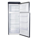 7.6 cu.ft. Retro Mini Refrigerator with Dual Door and True Freezer in Black - Super Arbor