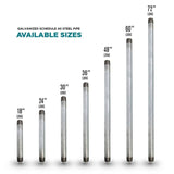 1 in. x 24 in. Galvanized Steel Pipe
