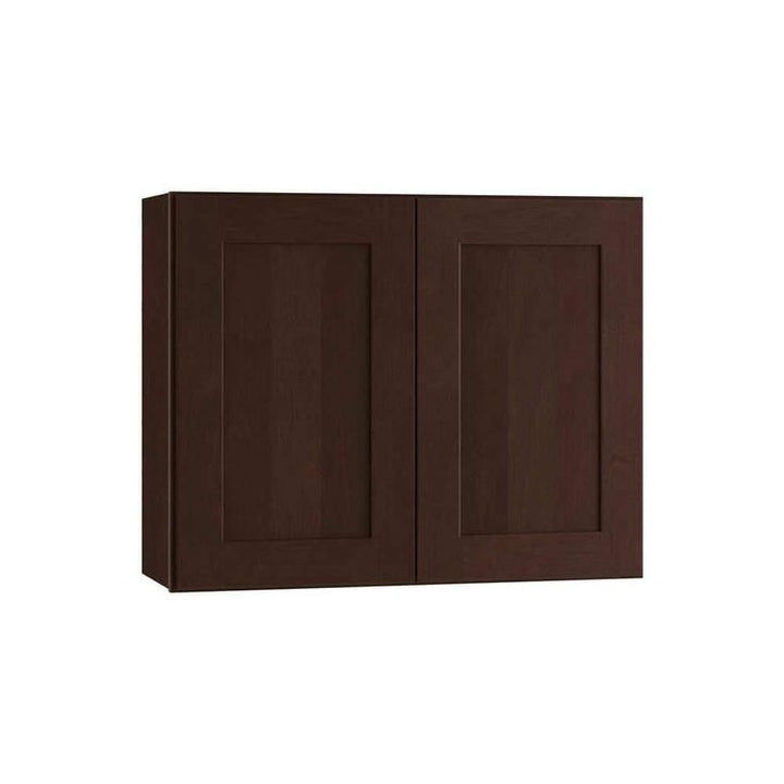 Home Decorators Collection Newport 27 in. W x 12 in. D x 18 in. H Assembled Plywood Wall Bridge Kitchen Cabinet in Manganite with Soft Close