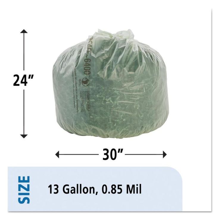 STOUT by Envision 45-Pack 13-Gallon Green Plastic Can Trash Bag