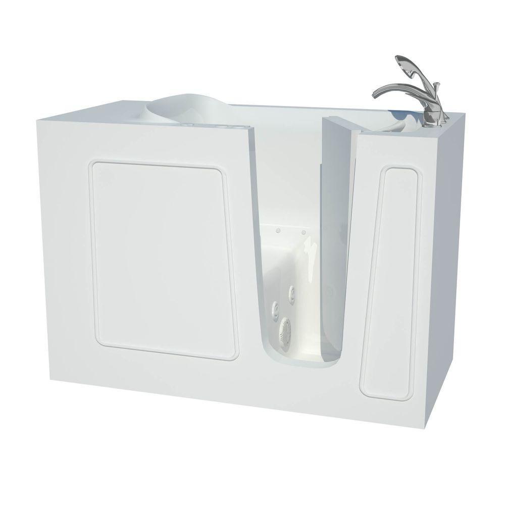 HD Series 30 in. x 60 in. Left Drain Step-In Walk-In Air Tub in White - Super Arbor