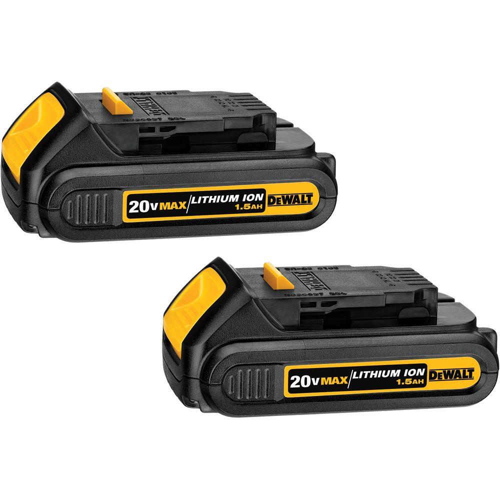 20-Volt MAX Lithium-Ion Cordless 1/4 in. Impact Driver with (2) Batteries 1.5Ah, Charger and Tool Bag - Super Arbor
