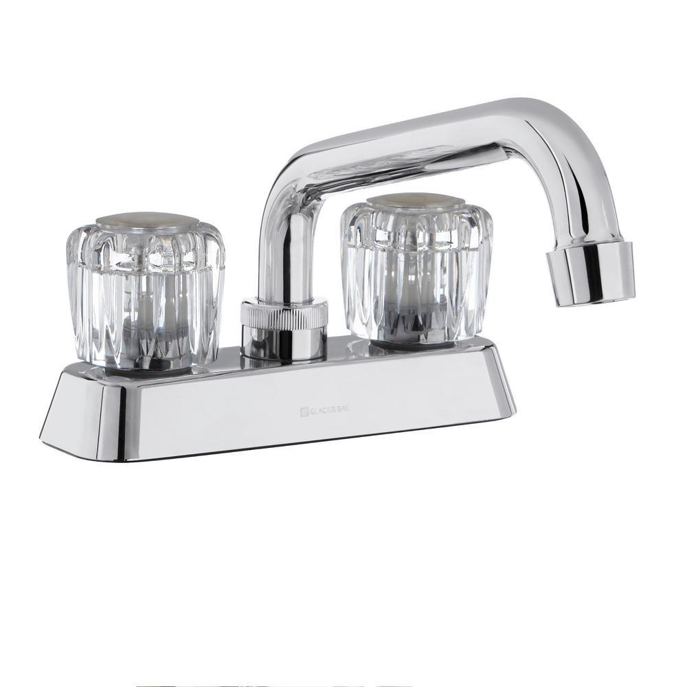 Aragon 4 in. Centerset 2-Handle Laundry Faucet in Chrome - Super Arbor