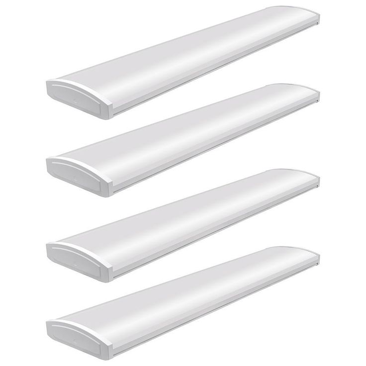 4 ft. High Output 5200 Lumens Integrated LED White Wraparound Light 4000K Bright White 120-277v Multi-Volt Direct Wire