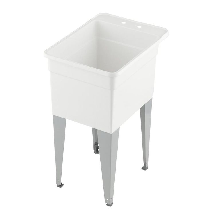 18 in. x 24 in. Plastic Utilatub Single Laundry Tub in White