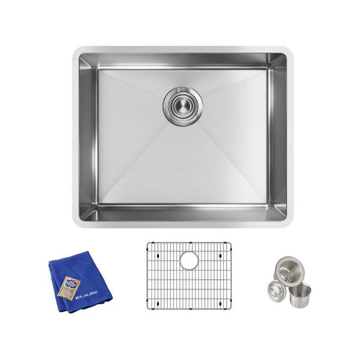 Crosstown Undermount Stainless Steel 14 in. Single Bowl Bar Sink with Bottom Grid and Drain