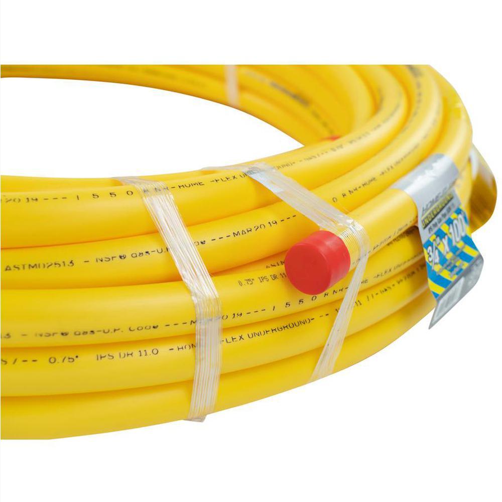 Underground 3/4 in. x 100 ft. IPS Polyethylene Gas Pipe New Install Kit, Two 3/4 in. Couplers, Two 3/4 in. Meter Risers - Super Arbor