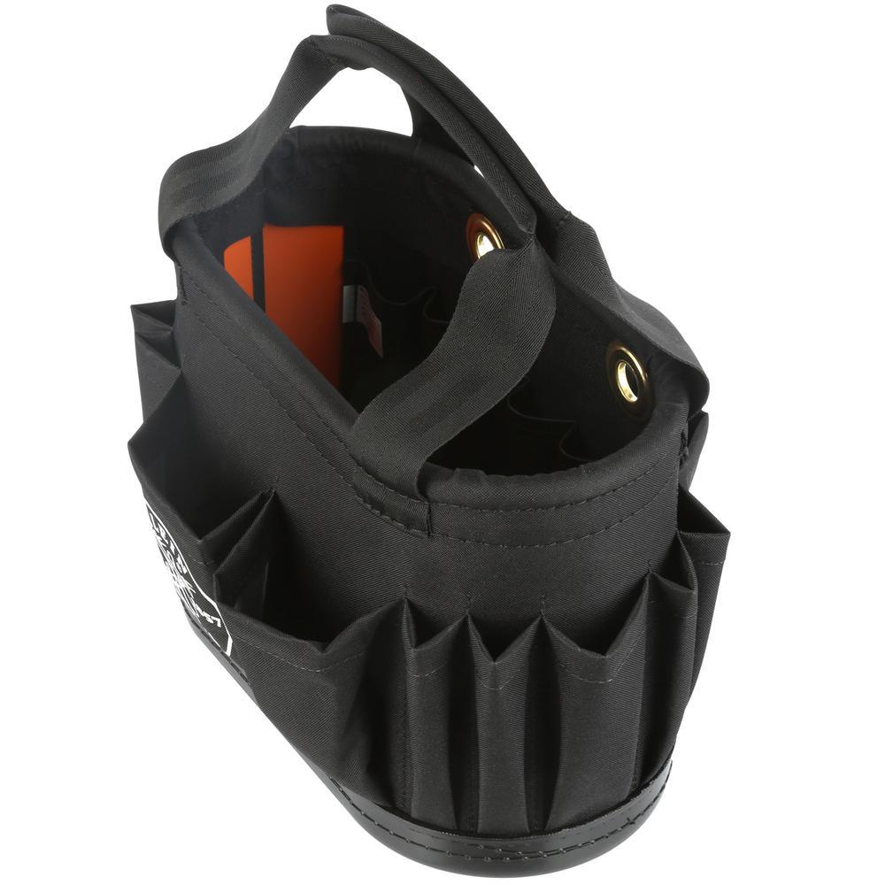 Hard-Body Bucket, 29-Pocket Aerial Bucket, Black - Super Arbor
