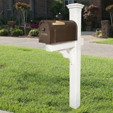 Postal Pro Post-Mount Hampton Mailbox in Bronze with Gold Lettering - Super Arbor