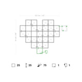 The Big Love Canvas 25 Light Squares - Super Arbor