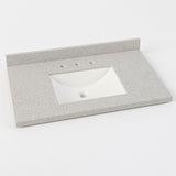 Home Decorators Collection 49-inch Solid Surface Vanity Top in Silver Ash with White Sink