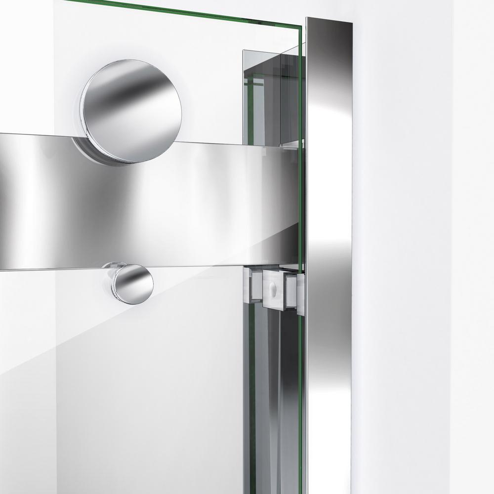 Essence-H 56 to 60 in. x 76 in. Semi-Frameless Bypass Sliding Shower Door in Chrome - Super Arbor