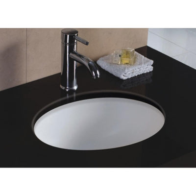 Wells 17 in. x 14 in. x 8 in. Oval Vitreous Ceramic Lavatory Single Bowl Undermount in White - Super Arbor