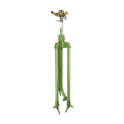 1390 sq. ft. Heavy-Duty Brass Impulse Sprinkler with Metal Tripod - Super Arbor