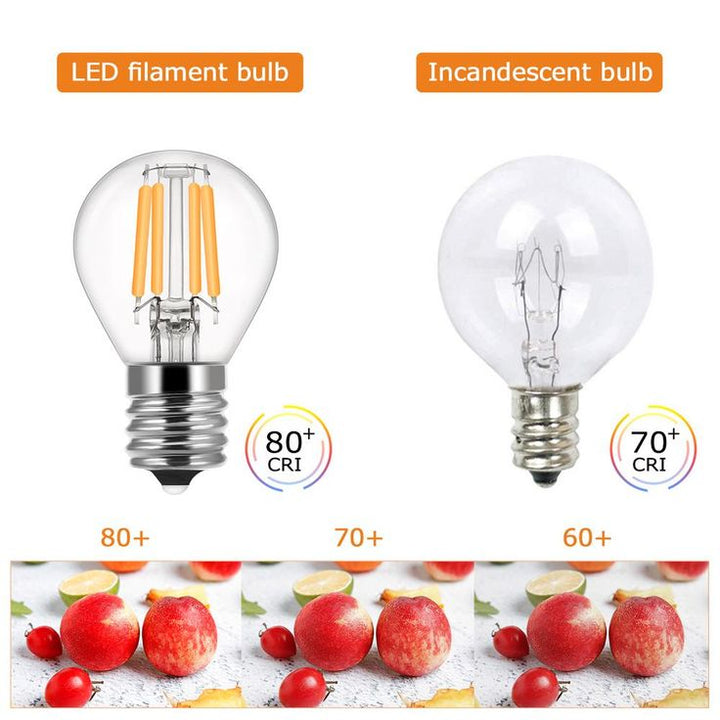 YANSUN 4-Watt (40-Watt Equivalent) S11/G35 E17 Base Edison Not Dimmable LED Light Bulb in Warm White 2700K (4-Pack)