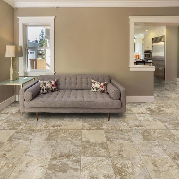 Congoleum ArmorCore UR Canyon View 12-ft W Cut-to-Length Adobe Cream Stone Look Low-Gloss Finish Sheet Vinyl