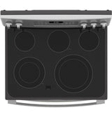 GE 30 in. 6.6 cu. ft. Double Oven Electric Range with Steam-Cleaning Convection Oven in Stainless Steel