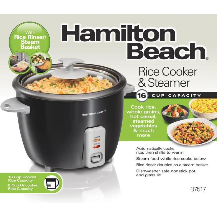 16-Cup Black Rice Cooker