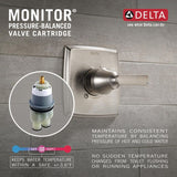 Delta Ashlyn Stainless 1-Handle Bathtub and Shower Faucet