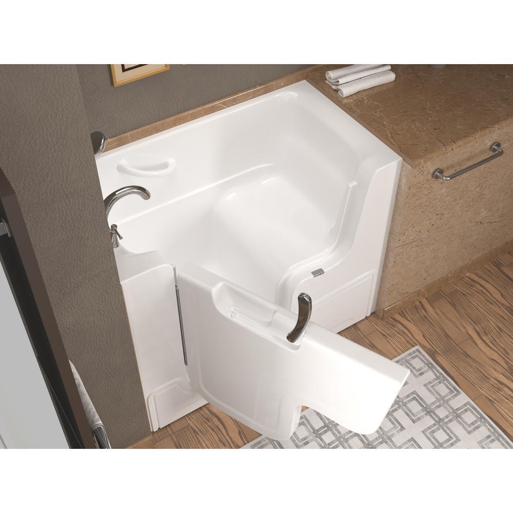 HD Series 29 in. x 53 in. Left Drain Wheelchair Access Walk-In Soaking Bathtub in White - Super Arbor