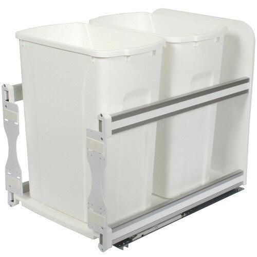 Knape & Vogt 35-Quart Plastic Pull Out Trash Can