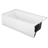 Maui Plus 60 in. Left Drain Rectangular Alcove Soaking Bathtub in White - Super Arbor