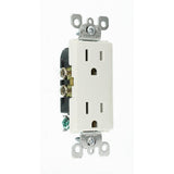 Decora 15 Amp Residential Grade Grounding Duplex Outlet, White (10-Pack) - Super Arbor